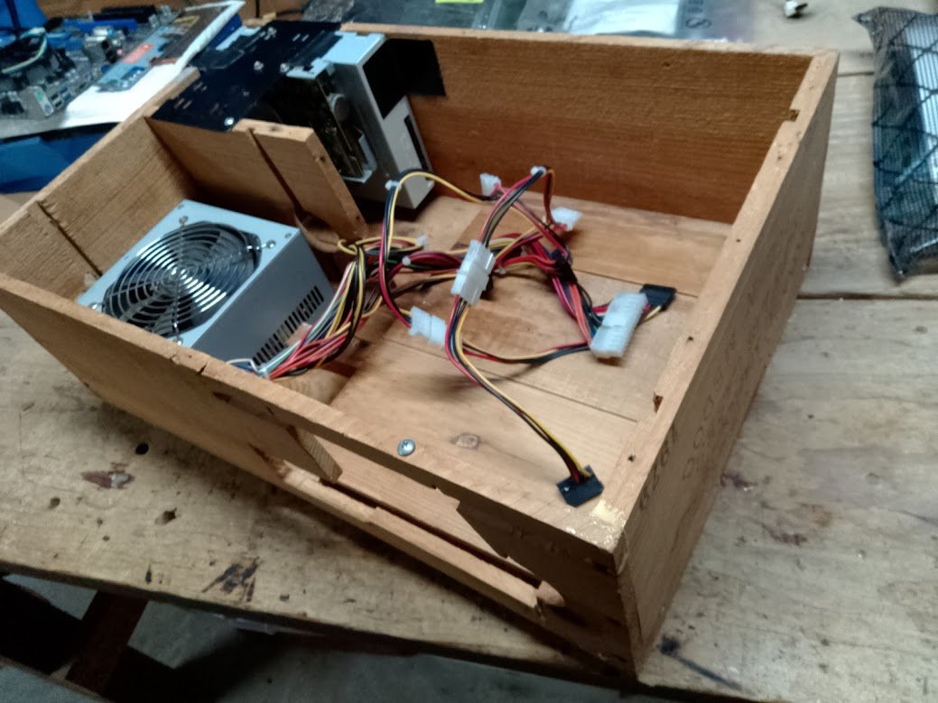 PSU and cabling going into Speedy